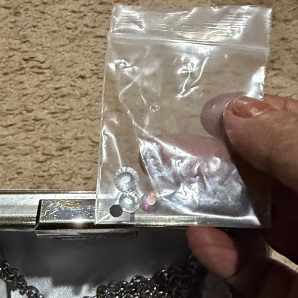 Aldo Silver Rhinestone Clutch - Picture 4 of 9
